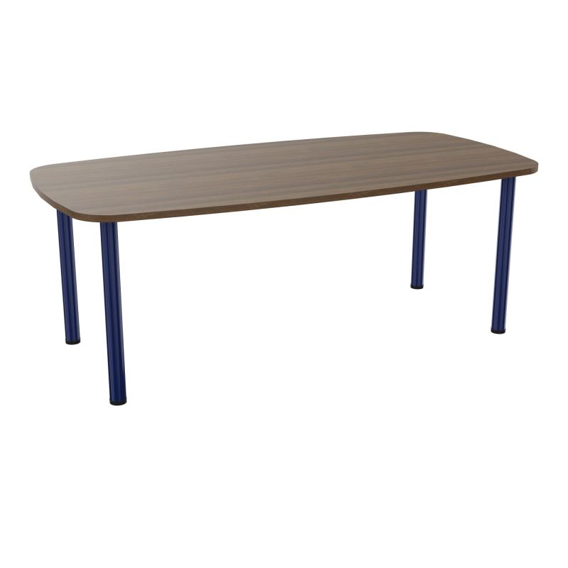 TABLE OVALE P100X200 PRÉ PERÇÉ OBT 4 PIEDS RONDS ÉP. 25 MM  N6 X4