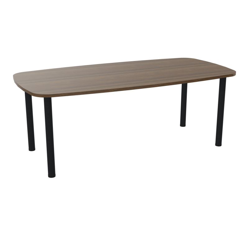 TABLE OVALE P100X200 PRÉ PERÇÉ OBT 4 PIEDS RONDS ÉP. 25 MM  N6 ZP