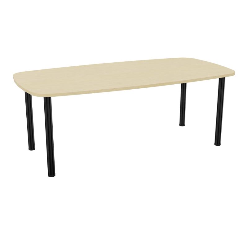 TABLE OVALE P100X200 PRÉ PERÇÉ OBT 4 PIEDS RONDS ÉP. 25 MM  N8 SG