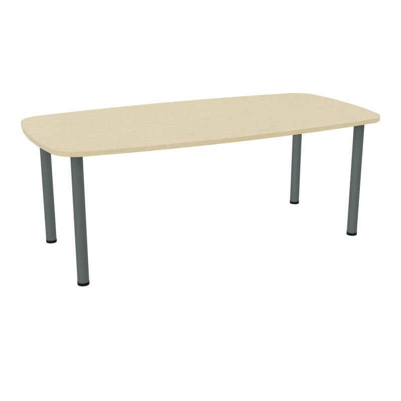 TABLE OVALE P100X200 PRÉ PERÇÉ OBT 4 PIEDS RONDS ÉP. 25 MM  N8 SU