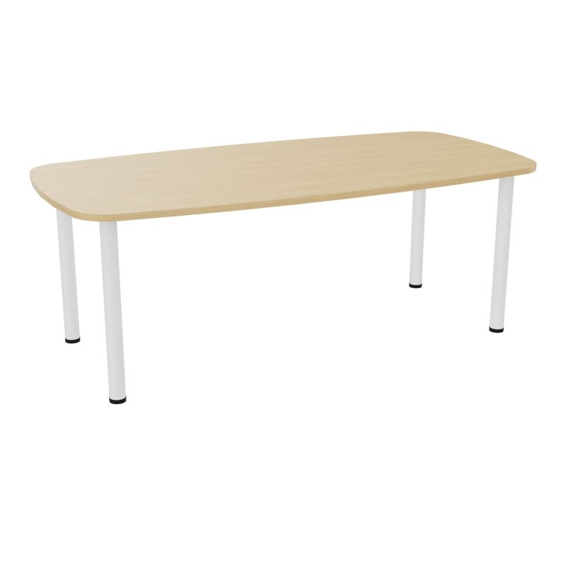 TABLE OVALE P100X200 PRÉ PERÇÉ OBT 4 PIEDS RONDS ÉP. 25 MM  R1 ZO