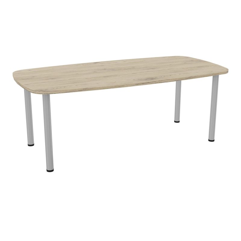 TABLE OVALE P100X200 PRÉ PERÇÉ OBT 4 PIEDS RONDS ÉP. 25 MM  R3 SA
