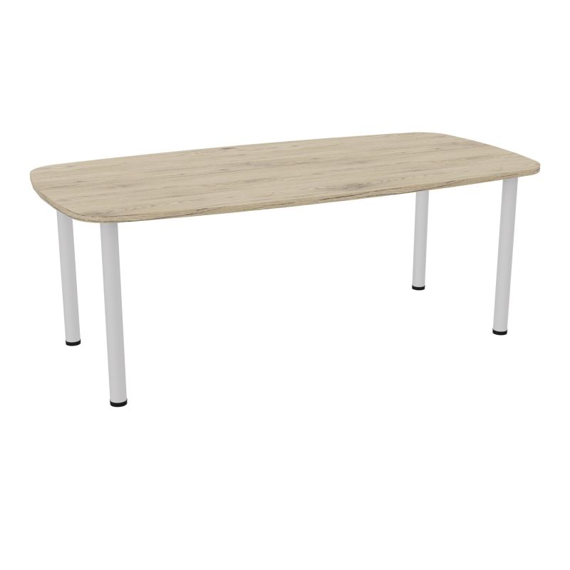 TABLE OVALE P100X200 PRÉ PERÇÉ OBT 4 PIEDS RONDS ÉP. 25 MM  R3 SD
