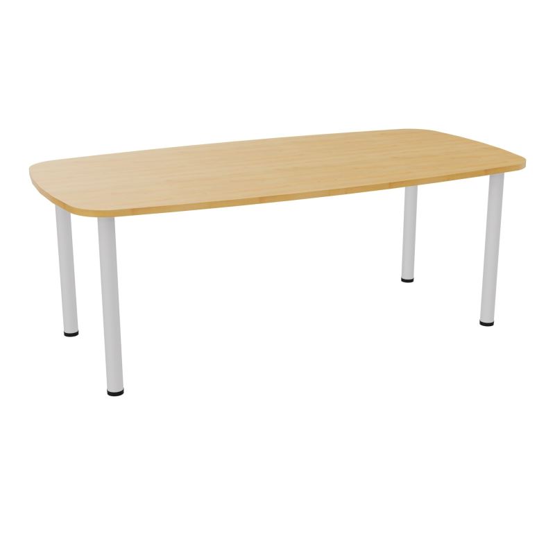 TABLE OVALE P100X200 PRÉ PERÇÉ OBT 4 PIEDS RONDS ÉP. 25 MM  R5 SD