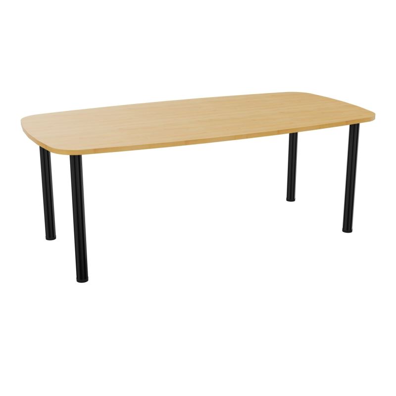 TABLE OVALE P100X200 PRÉ PERÇÉ OBT 4 PIEDS RONDS ÉP. 25 MM  R5 SG