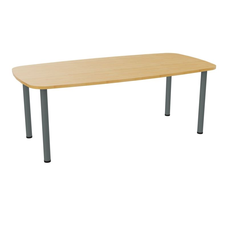 TABLE OVALE P100X200 PRÉ PERÇÉ OBT 4 PIEDS RONDS ÉP. 25 MM  R5 SU