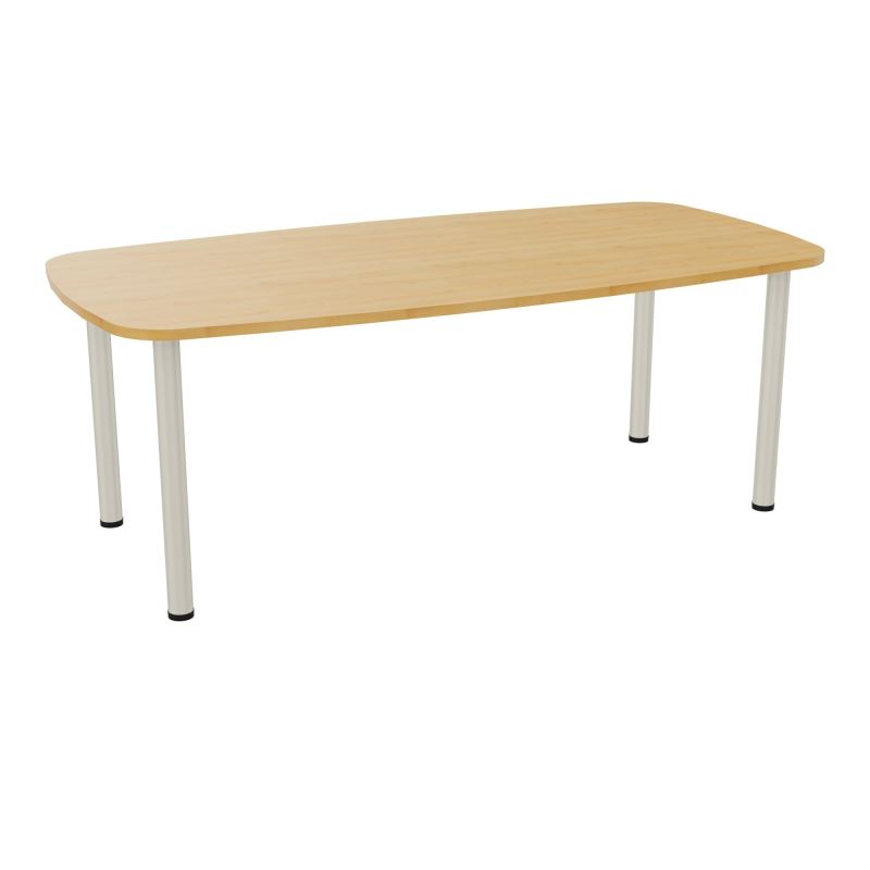 TABLE OVALE P100X200 PRÉ PERÇÉ OBT 4 PIEDS RONDS ÉP. 25 MM  R5 ZC