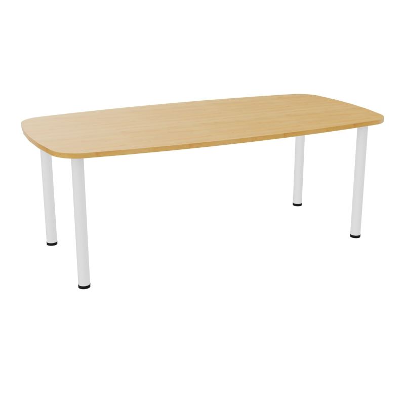 TABLE OVALE P100X200 PRÉ PERÇÉ OBT 4 PIEDS RONDS ÉP. 25 MM  R5 ZO
