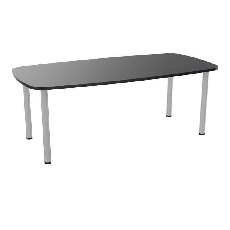 TABLE OVALE P100X200 PRÉ PERÇÉ OBT 4 PIEDS RONDS ÉP. 25 MM  R9 SA