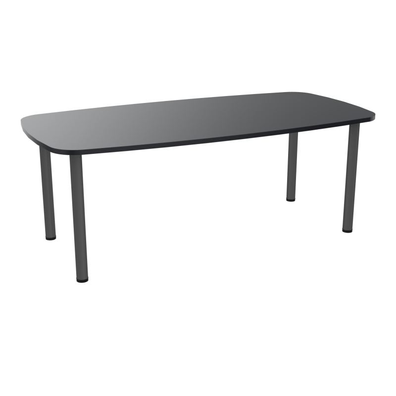 TABLE OVALE P100X200 PRÉ PERÇÉ OBT 4 PIEDS RONDS ÉP. 25 MM  R9 SC
