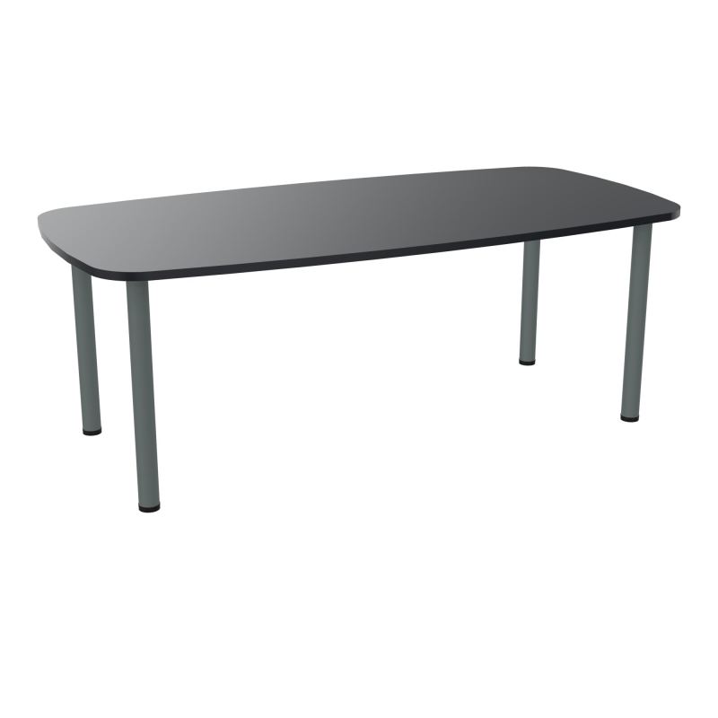 TABLE OVALE P100X200 PRÉ PERÇÉ OBT 4 PIEDS RONDS ÉP. 25 MM  R9 SU