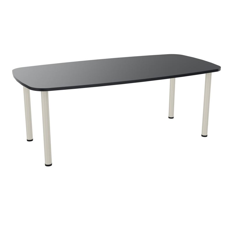 TABLE OVALE P100X200 PRÉ PERÇÉ OBT 4 PIEDS RONDS ÉP. 25 MM  R9 ZC