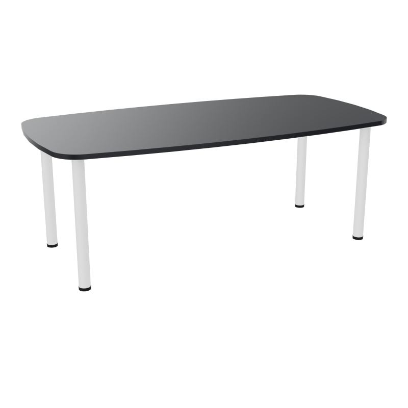 TABLE OVALE P100X200 PRÉ PERÇÉ OBT 4 PIEDS RONDS ÉP. 25 MM  R9 ZO