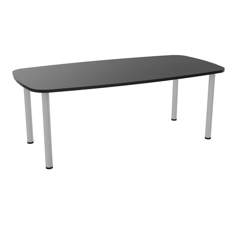 TABLE OVALE P100X200 PRÉ PERÇÉ OBT 4 PIEDS RONDS ÉP. 25 MM  RK SA