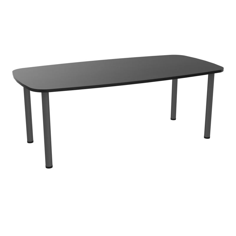 TABLE OVALE P100X200 PRÉ PERÇÉ OBT 4 PIEDS RONDS ÉP. 25 MM  RK SC