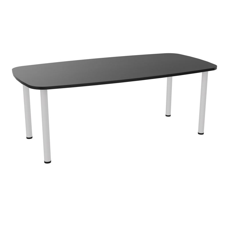 TABLE OVALE P100X200 PRÉ PERÇÉ OBT 4 PIEDS RONDS ÉP. 25 MM  RK SD
