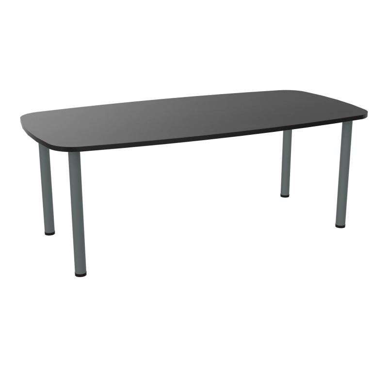 TABLE OVALE P100X200 PRÉ PERÇÉ OBT 4 PIEDS RONDS ÉP. 25 MM  RK SU