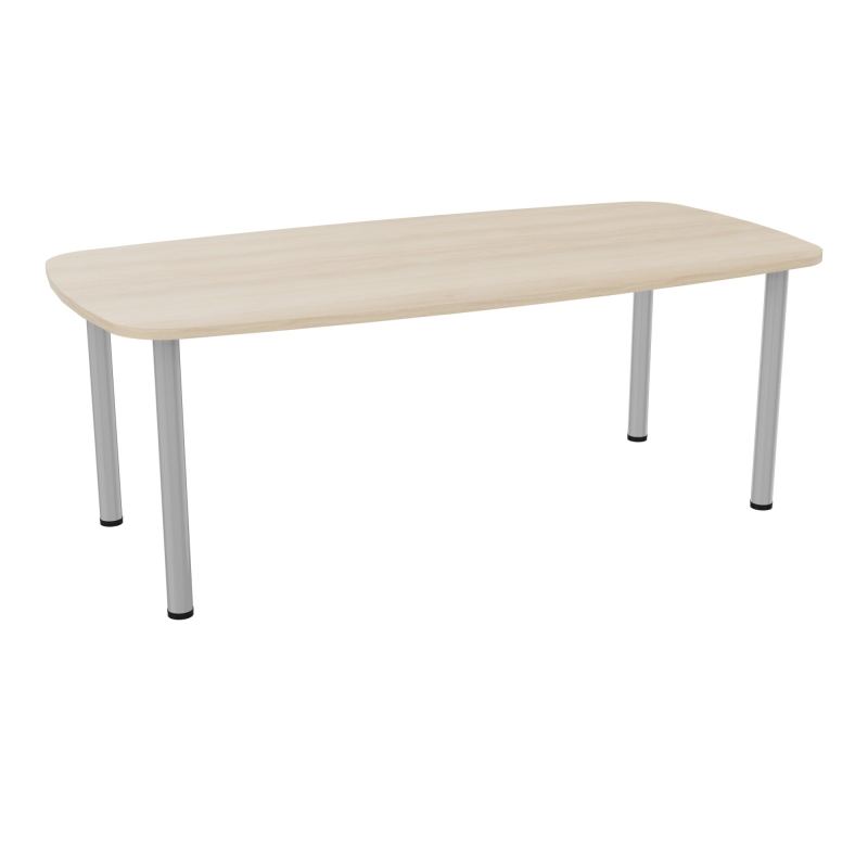 TABLE OVALE P100X200 PRÉ PERÇÉ OBT 4 PIEDS RONDS ÉP. 25 MM  RZ SA