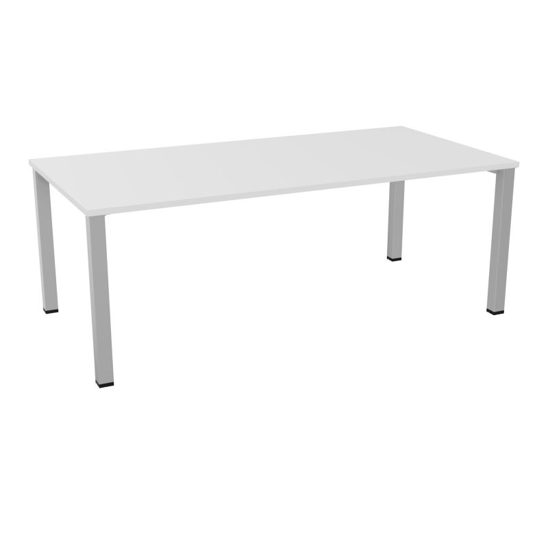 TABLE RECTANGULAIRE P100X200PRÉ PERÇÉ 2XOBT 4 PIEDS CARRÉS 60X60 ÉP. 25 MM  MG SA