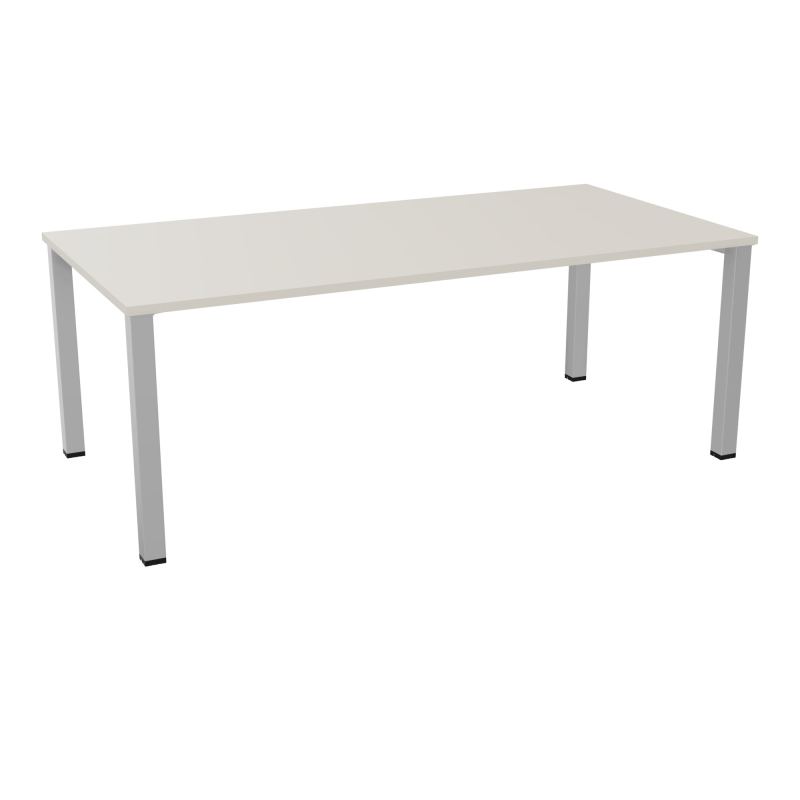 TABLE RECTANGULAIRE P100X200PRÉ PERÇÉ 2XOBT 4 PIEDS CARRÉS 60X60 ÉP. 25 MM  N5 SA
