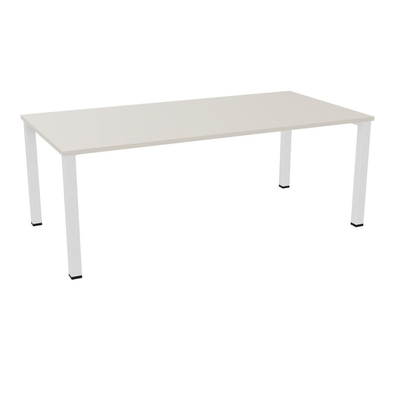 TABLE RECTANGULAIRE P100X200PRÉ PERÇÉ 2XOBT 4 PIEDS CARRÉS 60X60 ÉP. 25 MM  N5 SO