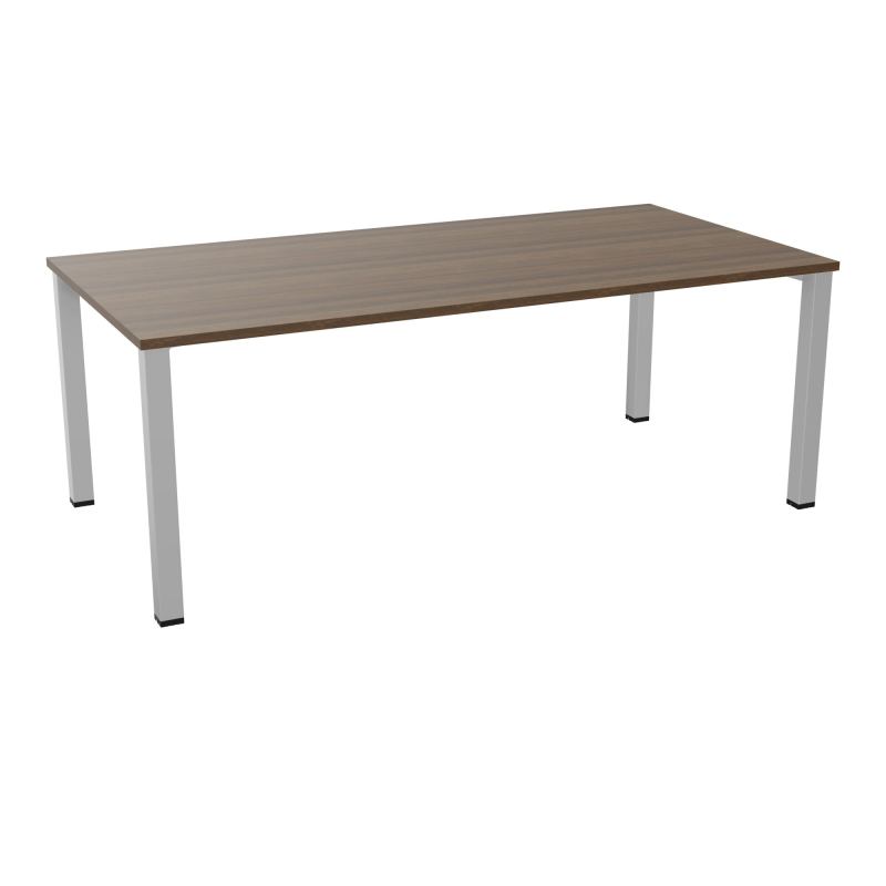 TABLE RECTANGULAIRE P100X200PRÉ PERÇÉ 2XOBT 4 PIEDS CARRÉS 60X60 ÉP. 25 MM  N6 SA