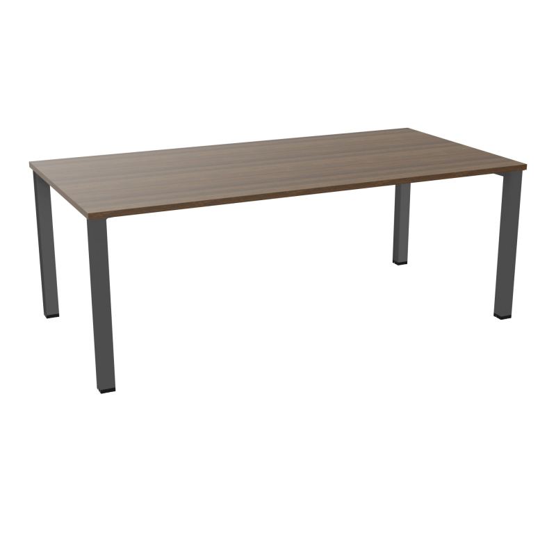 TABLE RECTANGULAIRE P100X200PRÉ PERÇÉ 2XOBT 4 PIEDS CARRÉS 60X60 ÉP. 25 MM  N6 SC
