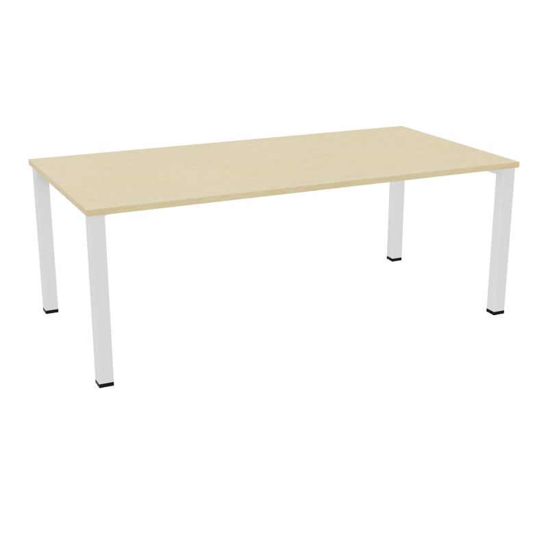 TABLE RECTANGULAIRE P100X200PRÉ PERÇÉ 2XOBT 4 PIEDS CARRÉS 60X60 ÉP. 25 MM  N8 SO