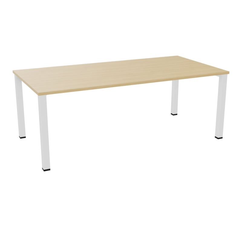 TABLE RECTANGULAIRE P100X200PRÉ PERÇÉ 2XOBT 4 PIEDS CARRÉS 60X60 ÉP. 25 MM  R1 SO