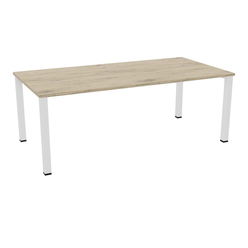 TABLE RECTANGULAIRE P100X200PRÉ PERÇÉ 2XOBT 4 PIEDS CARRÉS 60X60 ÉP. 25 MM  R3 SO