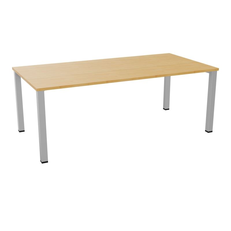 TABLE RECTANGULAIRE P100X200PRÉ PERÇÉ 2XOBT 4 PIEDS CARRÉS 60X60 ÉP. 25 MM  R5 SA