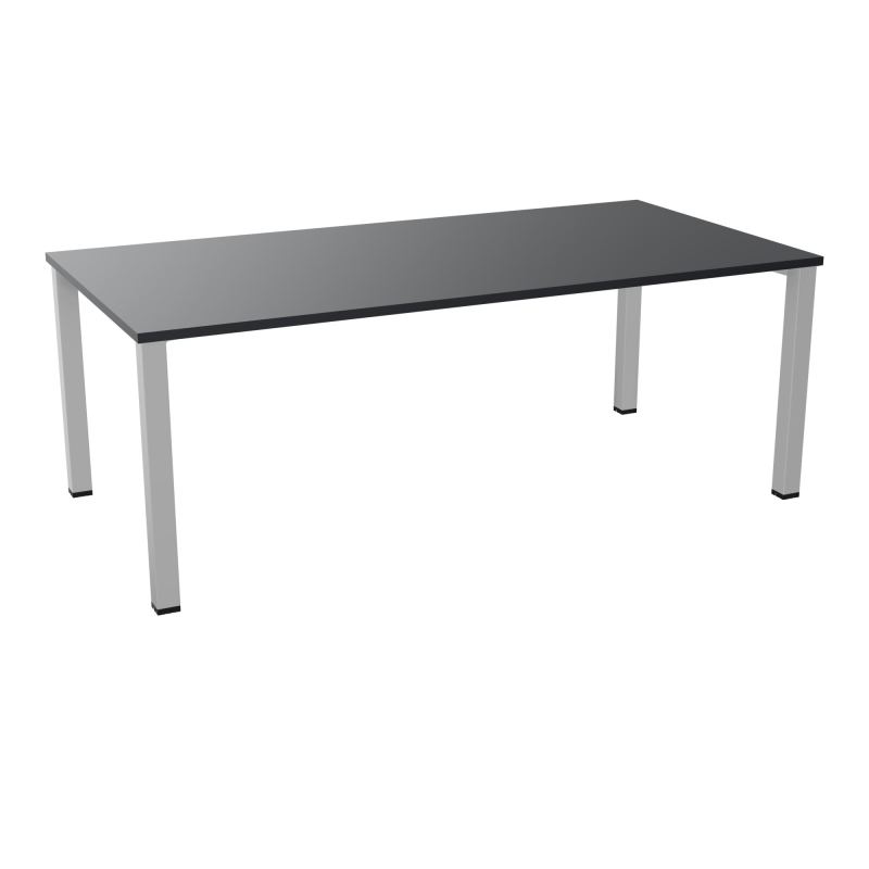 TABLE RECTANGULAIRE P100X200PRÉ PERÇÉ 2XOBT 4 PIEDS CARRÉS 60X60 ÉP. 25 MM  R9 SA