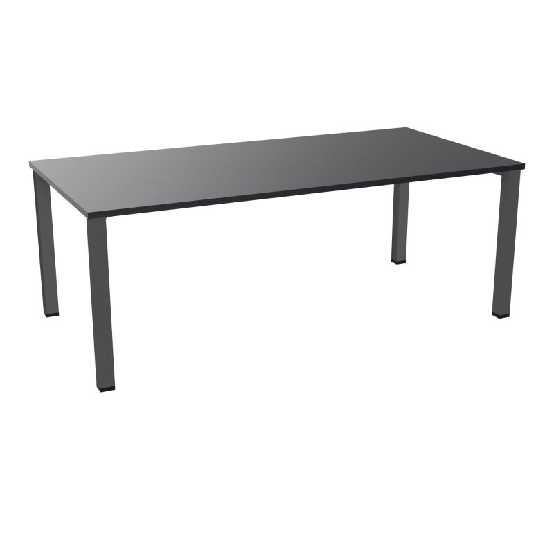 TABLE RECTANGULAIRE P100X200PRÉ PERÇÉ 2XOBT 4 PIEDS CARRÉS 60X60 ÉP. 25 MM  R9 SC