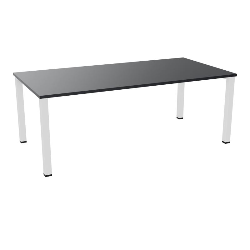 TABLE RECTANGULAIRE P100X200PRÉ PERÇÉ 2XOBT 4 PIEDS CARRÉS 60X60 ÉP. 25 MM  R9 SO