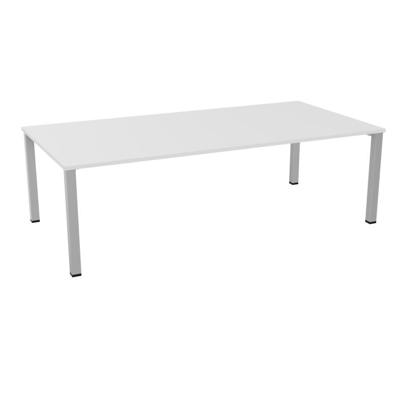 TABLE RECTANGULAIRE P120X240PRÉ PERÇÉ 4XOBT 4 PIEDS CARRÉS 60X60 ÉP. 25 MM  MG SA