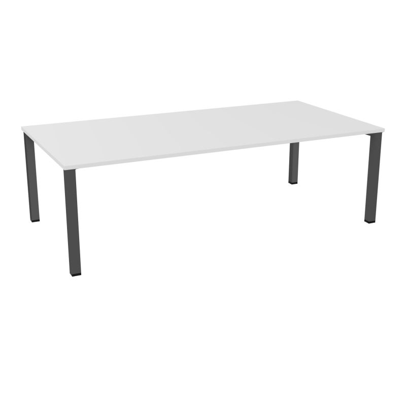 TABLE RECTANGULAIRE P120X240PRÉ PERÇÉ 4XOBT 4 PIEDS CARRÉS 60X60 ÉP. 25 MM  MG SC