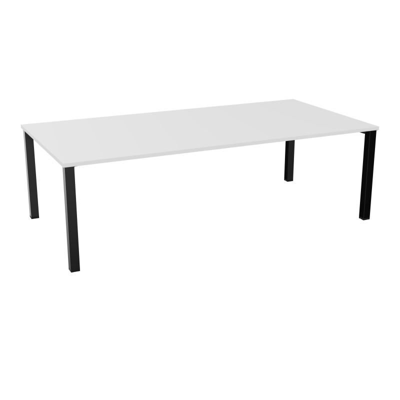 TABLE RECTANGULAIRE P120X240PRÉ PERÇÉ 4XOBT 4 PIEDS CARRÉS 60X60 ÉP. 25 MM  MG SG