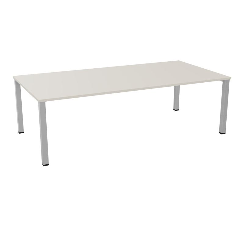 TABLE RECTANGULAIRE P120X240PRÉ PERÇÉ 4XOBT 4 PIEDS CARRÉS 60X60 ÉP. 25 MM  N5 SA