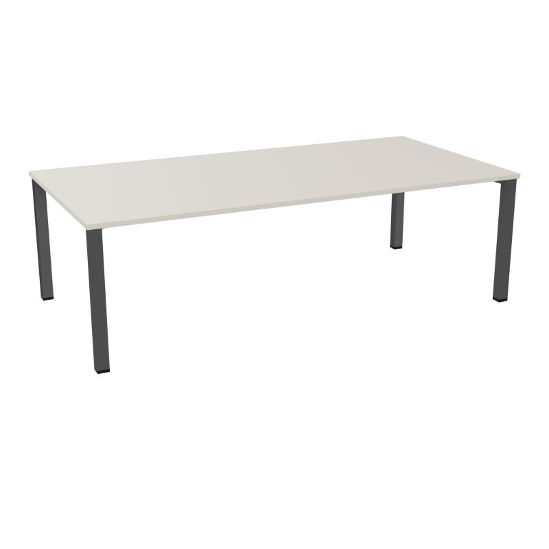 TABLE RECTANGULAIRE P120X240PRÉ PERÇÉ 4XOBT 4 PIEDS CARRÉS 60X60 ÉP. 25 MM  N5 SC