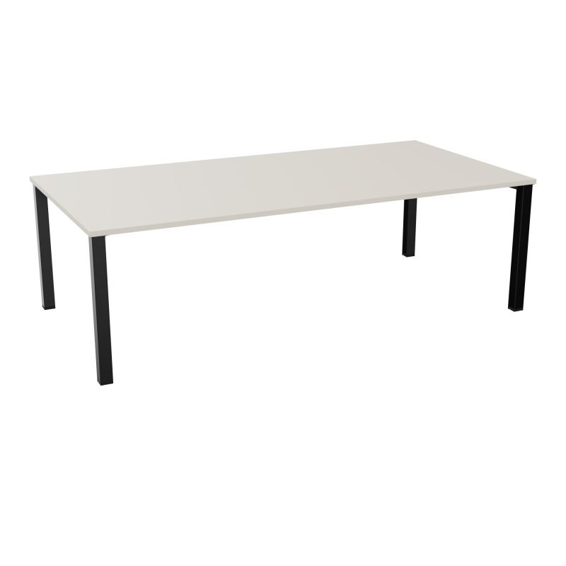 TABLE RECTANGULAIRE P120X240PRÉ PERÇÉ 4XOBT 4 PIEDS CARRÉS 60X60 ÉP. 25 MM  N5 SG