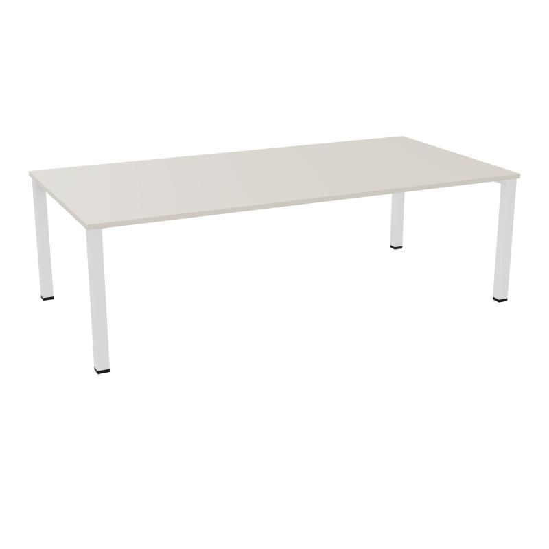 TABLE RECTANGULAIRE P120X240PRÉ PERÇÉ 4XOBT 4 PIEDS CARRÉS 60X60 ÉP. 25 MM  N5 SO