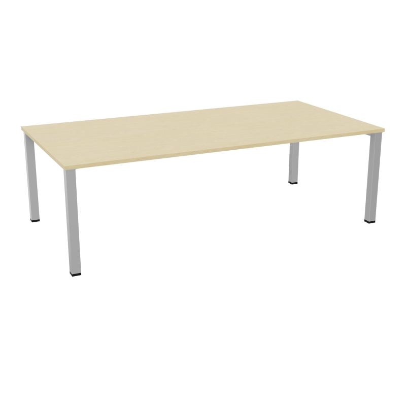TABLE RECTANGULAIRE P120X240PRÉ PERÇÉ 4XOBT 4 PIEDS CARRÉS 60X60 ÉP. 25 MM  N8 SA