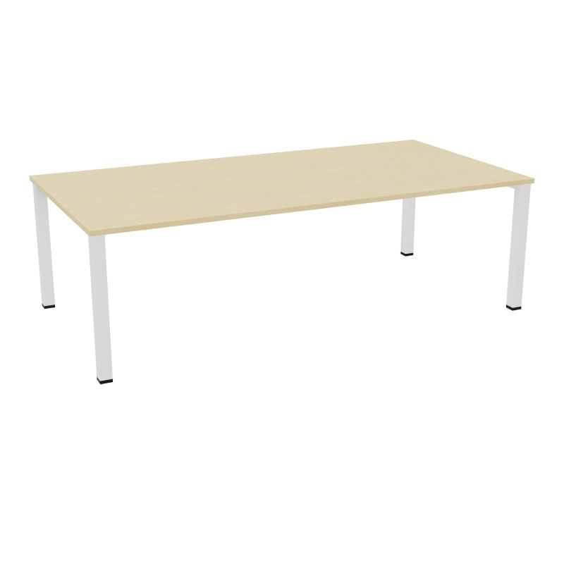 TABLE RECTANGULAIRE P120X240PRÉ PERÇÉ 4XOBT 4 PIEDS CARRÉS 60X60 ÉP. 25 MM  N8 SO
