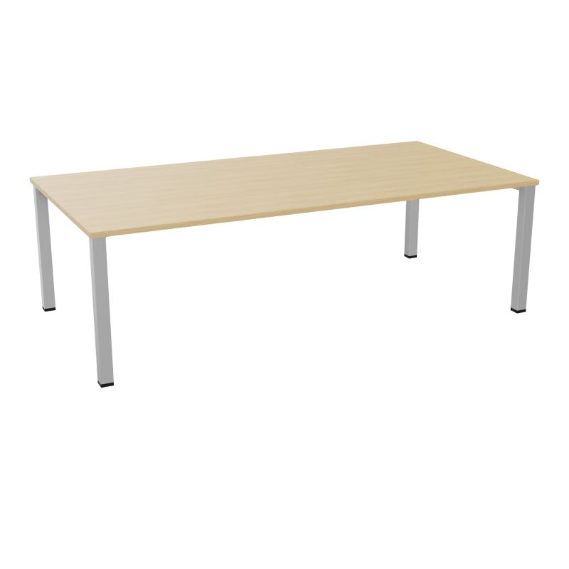 TABLE RECTANGULAIRE P120X240PRÉ PERÇÉ 4XOBT 4 PIEDS CARRÉS 60X60 ÉP. 25 MM  R1 SA