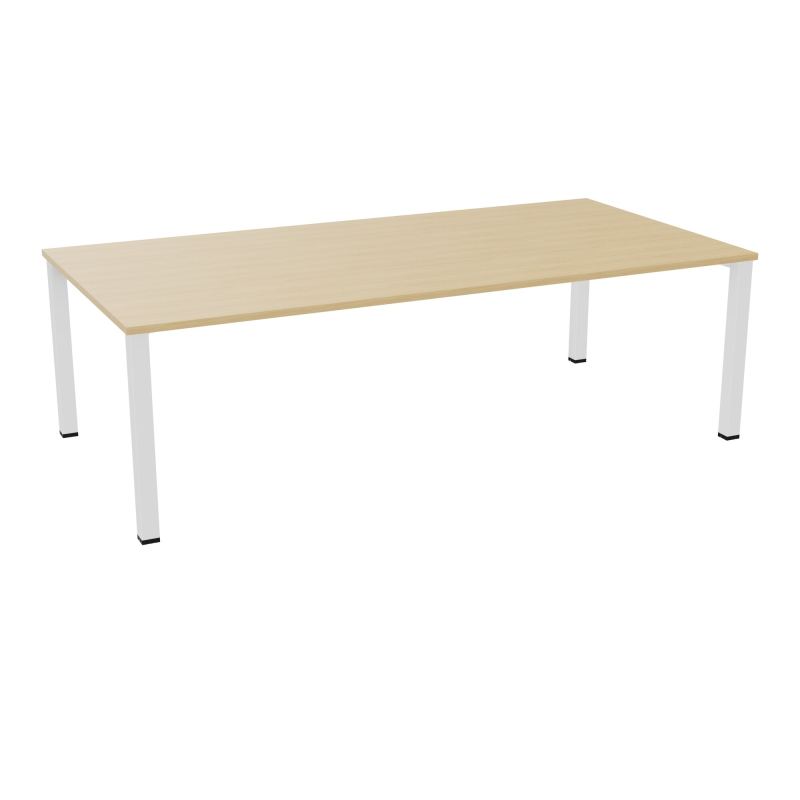 TABLE RECTANGULAIRE P120X240PRÉ PERÇÉ 4XOBT 4 PIEDS CARRÉS 60X60 ÉP. 25 MM  R1 SO