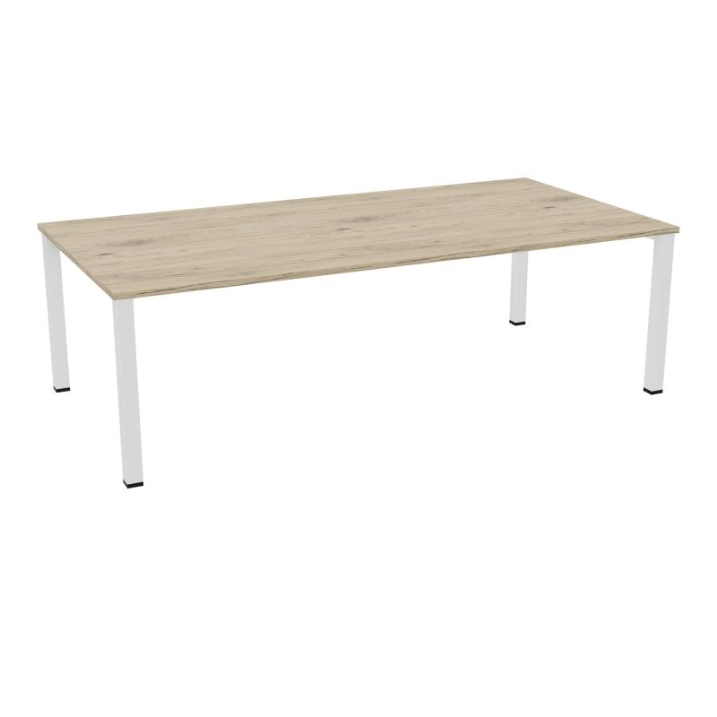 TABLE RECTANGULAIRE P120X240PRÉ PERÇÉ 4XOBT 4 PIEDS CARRÉS 60X60 ÉP. 25 MM  R3 SO
