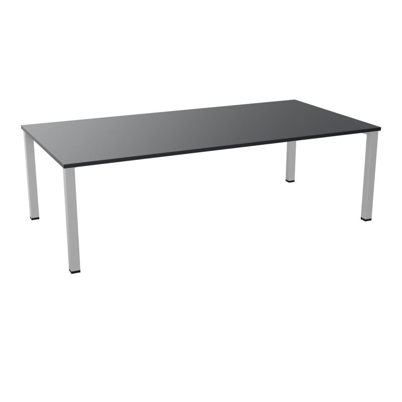 TABLE RECTANGULAIRE P120X240PRÉ PERÇÉ 4XOBT 4 PIEDS CARRÉS 60X60 ÉP. 25 MM  R9 SA