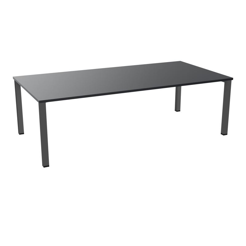 TABLE RECTANGULAIRE P120X240PRÉ PERÇÉ 4XOBT 4 PIEDS CARRÉS 60X60 ÉP. 25 MM  R9 SC