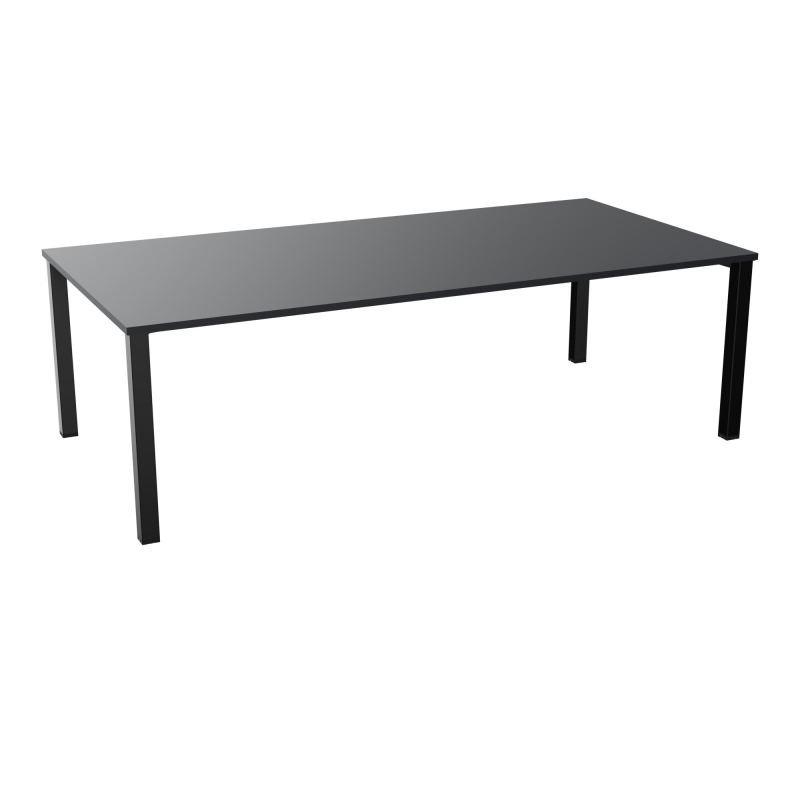 TABLE RECTANGULAIRE P120X240PRÉ PERÇÉ 4XOBT 4 PIEDS CARRÉS 60X60 ÉP. 25 MM  R9 SG