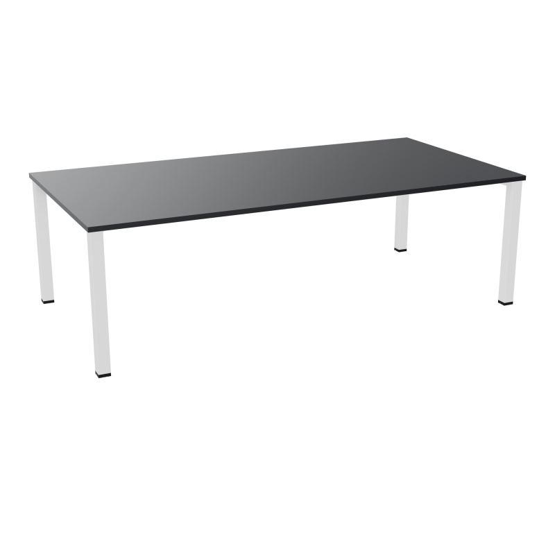 TABLE RECTANGULAIRE P120X240PRÉ PERÇÉ 4XOBT 4 PIEDS CARRÉS 60X60 ÉP. 25 MM  R9 SO